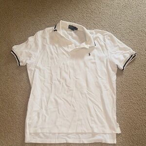 Ralph Lauren White Polo Shirt with Black Trim